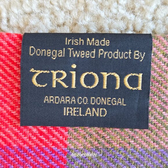 NWOT Wool Irish Donegal Tweed Triona Colorful Skinny Scarf - Picture 2 of 9